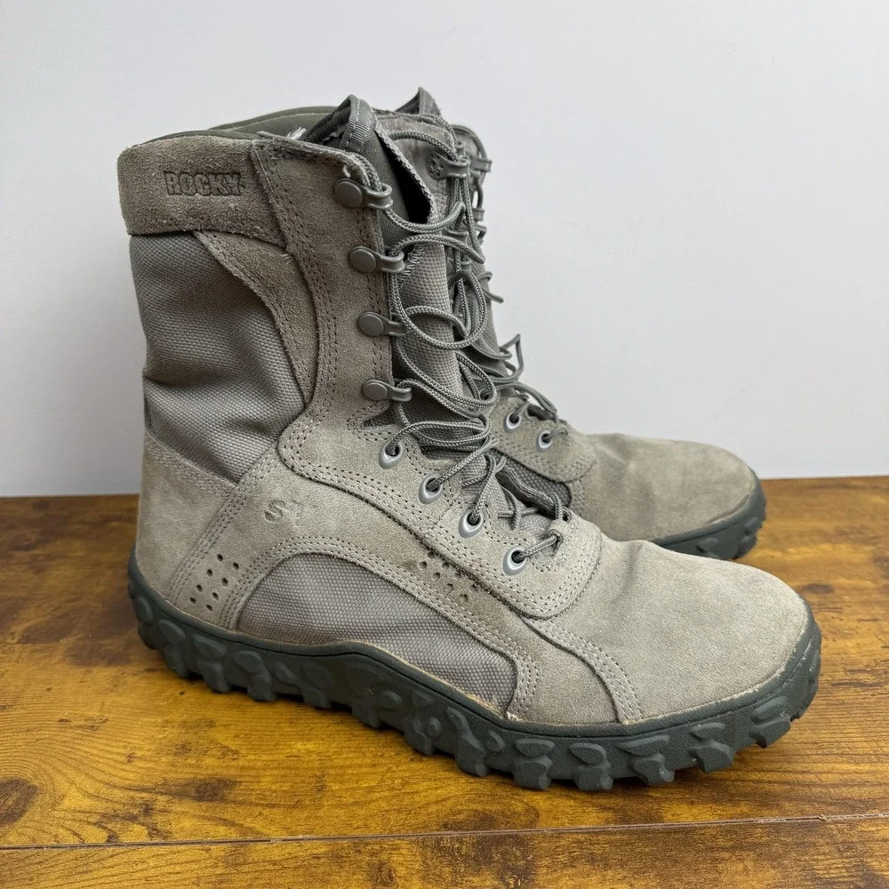 Rocky S2V Special Ops Boots Mens Size 13 Gray Suede Combat Tactical Vibram